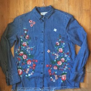 Embroidered Denim shirt